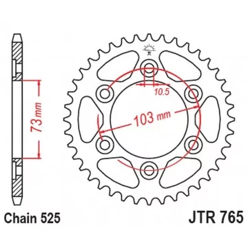 JT ZĘBATKA TYLNA 4731 43...