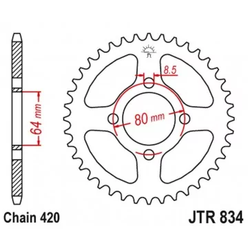 JT ZĘBATKA TYLNA 834 32...