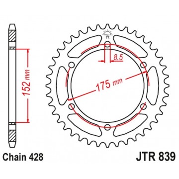 JT STEEL 844 57 YAMAHA DT...