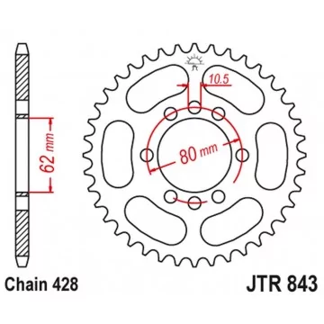 JT ZĘBATKA TYLNA 843 45...