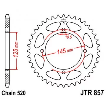 JT ZĘBATKA TYLNA 857 45...